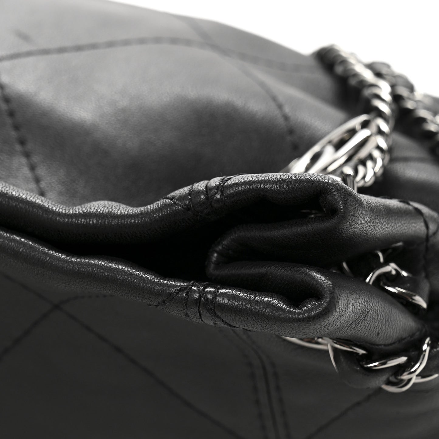 Lambskin Quilted Small Soft Touch Shoulder Bag Black