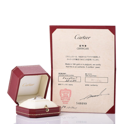 Cartier 18K White Gold 3.5mm LOVE Wedding Band Ring 47 4 5 of 5