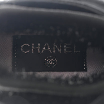 Chanel Stretched Fabric Velvet CC Womens Sneakers Black 6 of 7