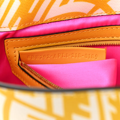 Fendi X SARAH COLEMAN Glazed Canvas Vitello King FF Vertigo Baguette 1997 Mimosa White 7 of 10
