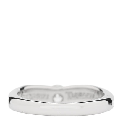 Tiffany Platinum Diamond Elsa Peretti Curved Band Ring 47 4.25 4 of 7