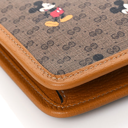 Gucci X DISNEY Mini Vintage GG Supreme Monogram Mickey Mouse Documents Holder Beige Vintage Sun Oil 7 of 8