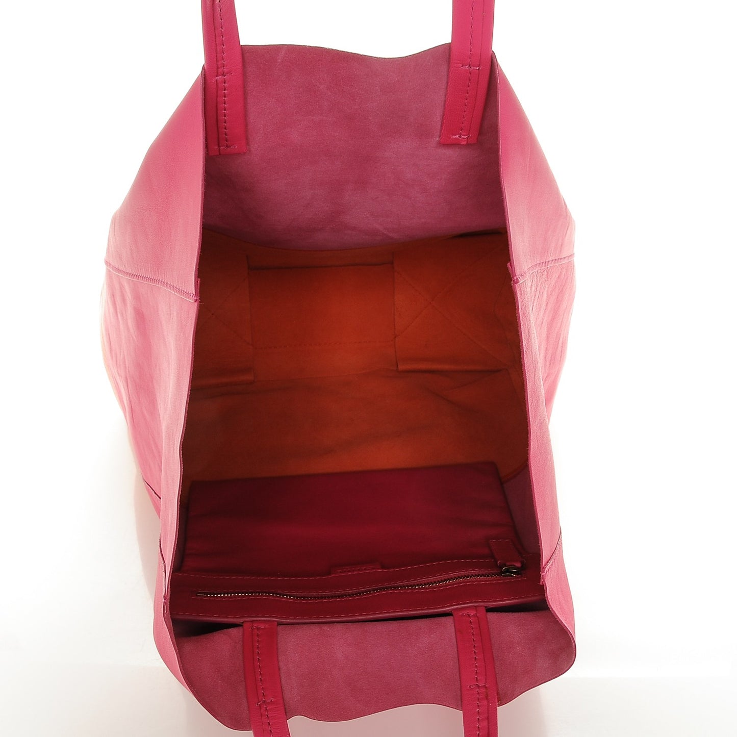 Lambskin Vertical Bi-Cabas Hibiscus