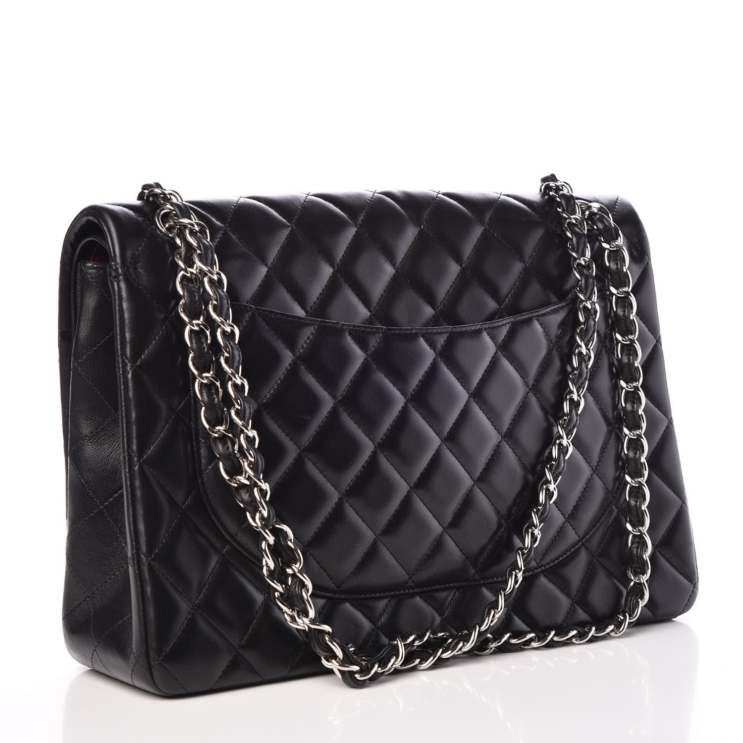 Chanel Lambskin Quilted Maxi Double Flap Black 4 of 8