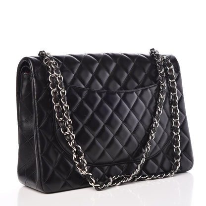 Chanel Lambskin Quilted Maxi Double Flap Black 4 of 8
