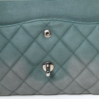 Chanel Iridescent Caviar Quilted Jumbo Double Flap Turquoise 12 of 13