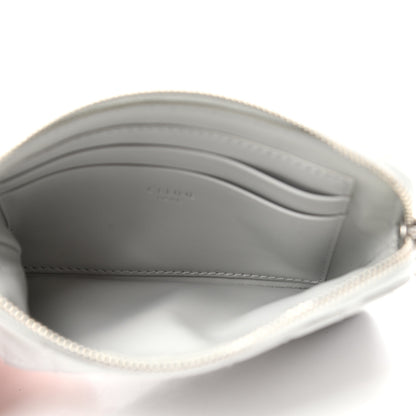 Celine Calfskin Quilted C Charm Coin Card Pouch Grey 5 of 7