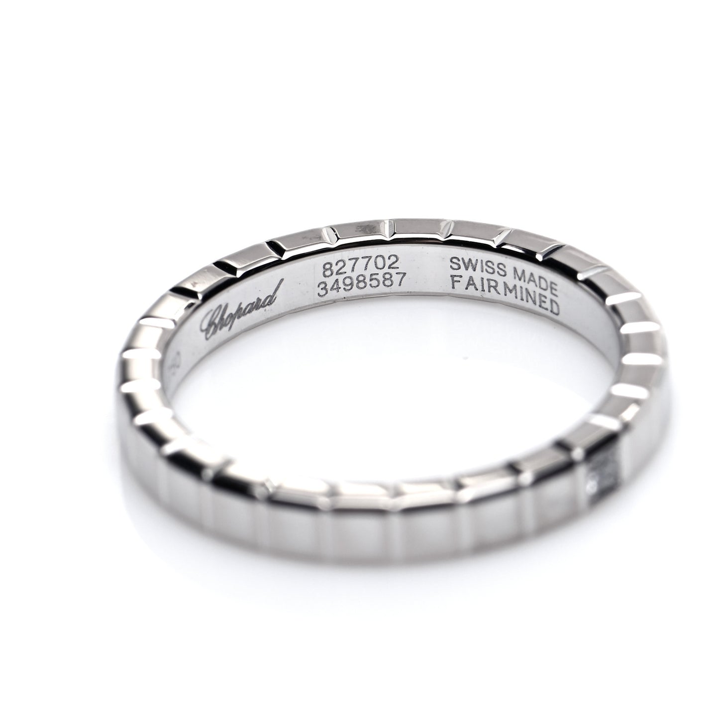 18K White Gold Diamond Ice Cube Band Ring 47 4