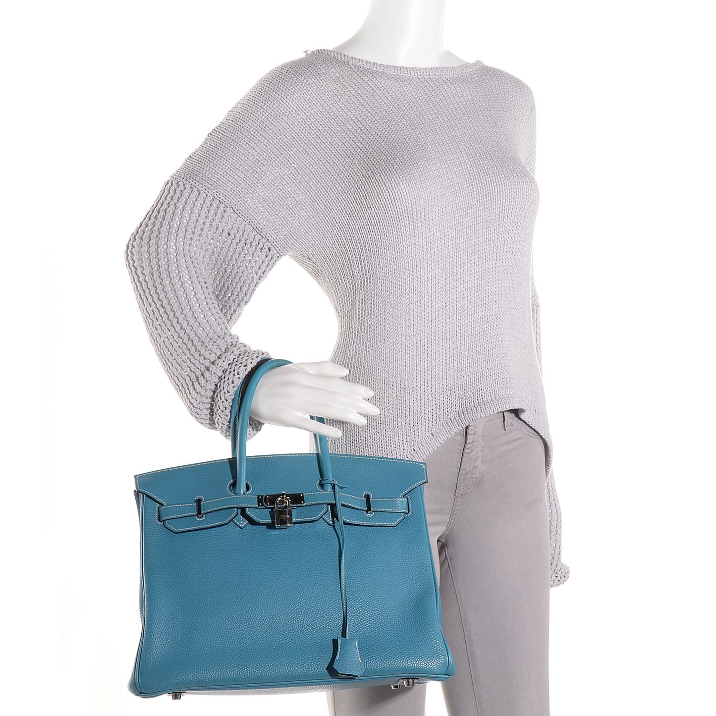 Togo Birkin 35 Blue Jean