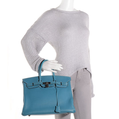 Hermes Togo Birkin 35 Blue Jean 2 of 23