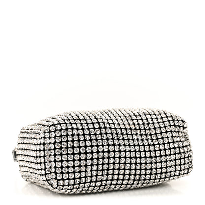Alexander Wang Mesh Crystal Rhinestone Mini Heiress Pouch Black Silver 4 of 10