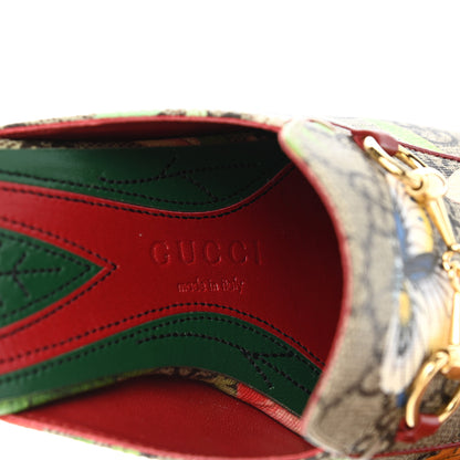 Gucci GG Supreme Monogram Tian Womens Princetown Slippers 35.5 Beige Ebony Multicolor 7 of 9