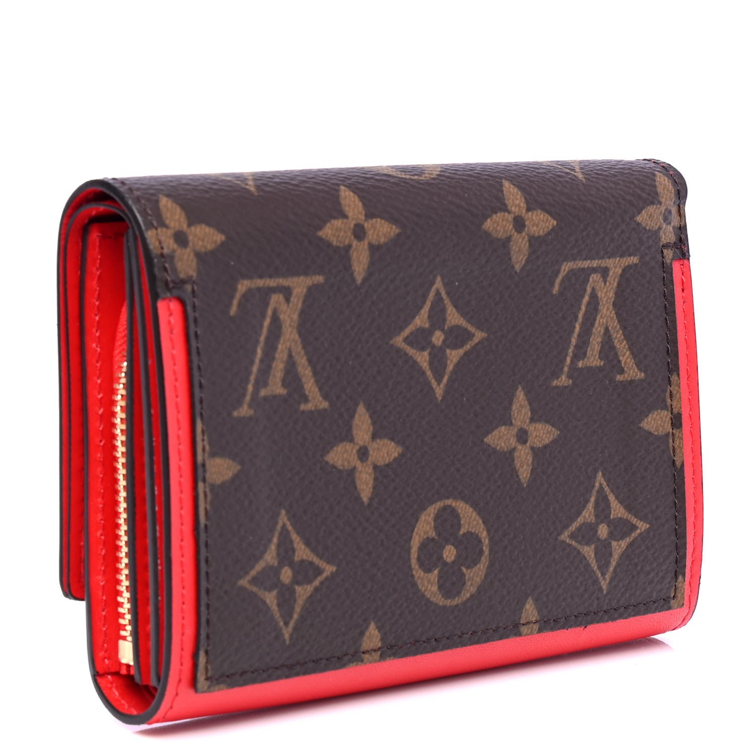 Louis Vuitton Monogram Flore Compact Wallet Coquelicot 2 of 4