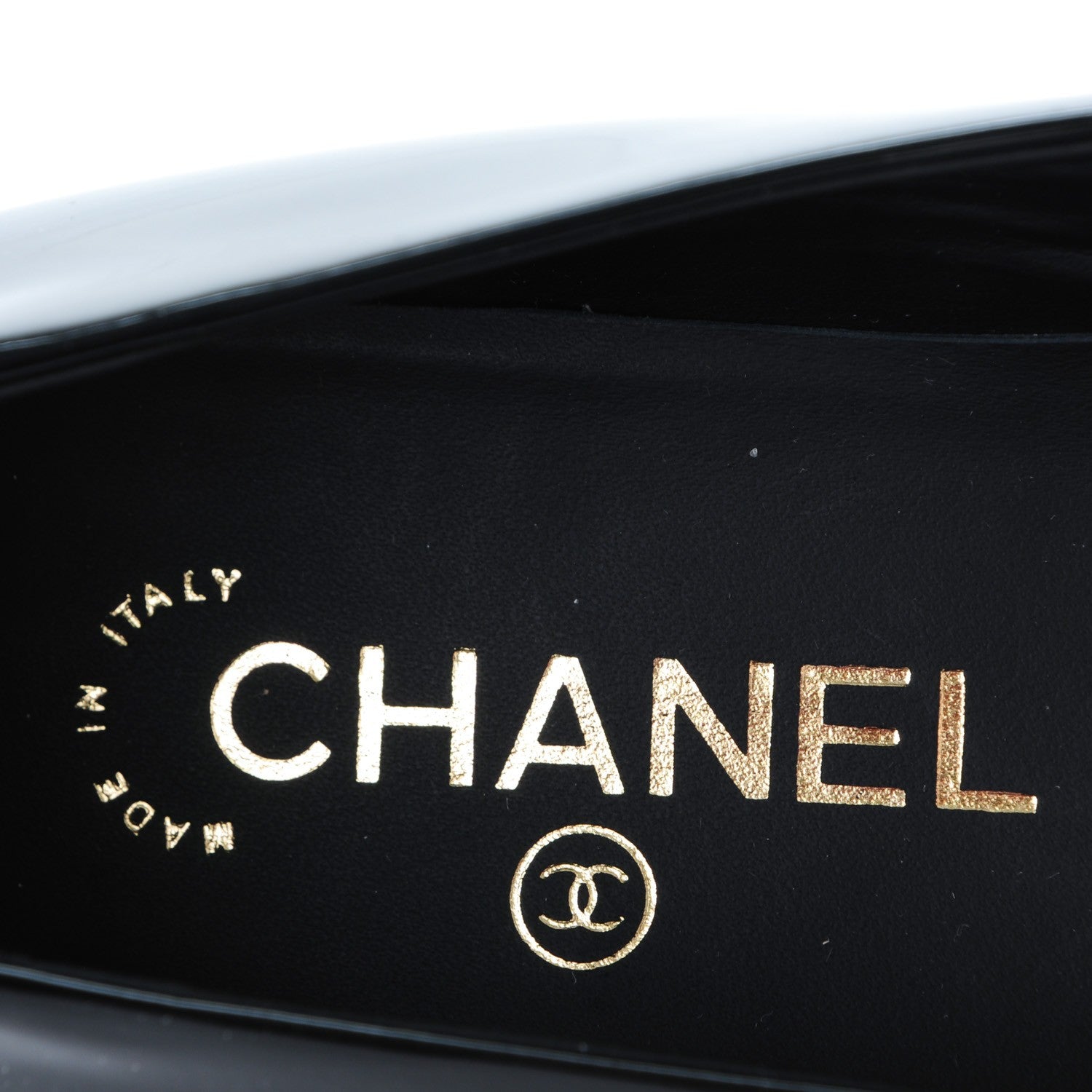 Chanel Patent Calfskin CC Cap Toe Flats 38 Black 7 of 7