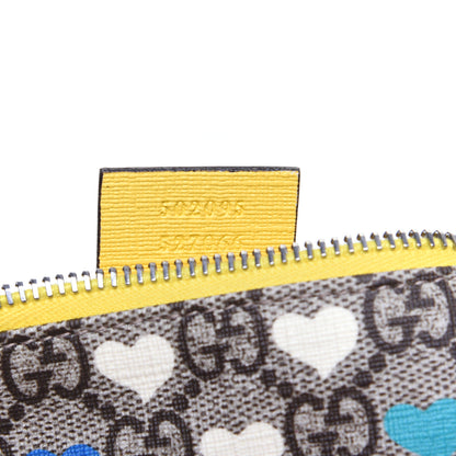 Gucci Soft GG Supreme Monogram Hearts Web Childrens Belt Bag Beige Ebony Multicolor Freesia 9 of 10