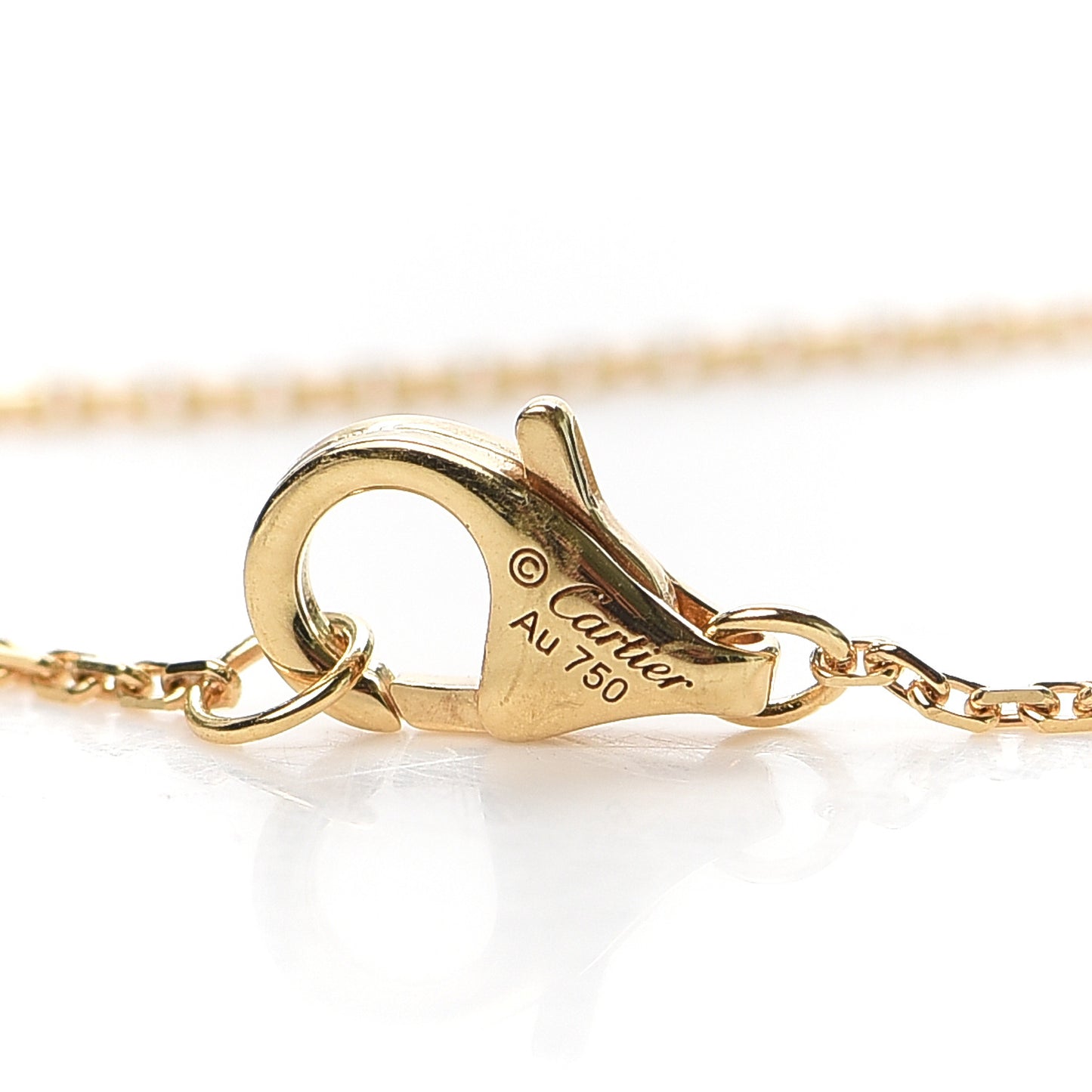18K Yellow Gold Diamond Mother of Pearl Amulette de Cartier Bracelet