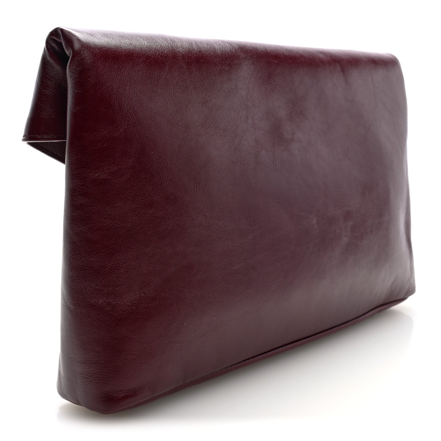 Lambskin Large Cassandre Envelope Pouch Dark Ruby