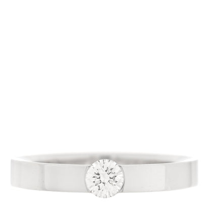 Cartier 18K White Gold Diamond .24ct Date Solitaire Ring 48 4.5 1 of 4