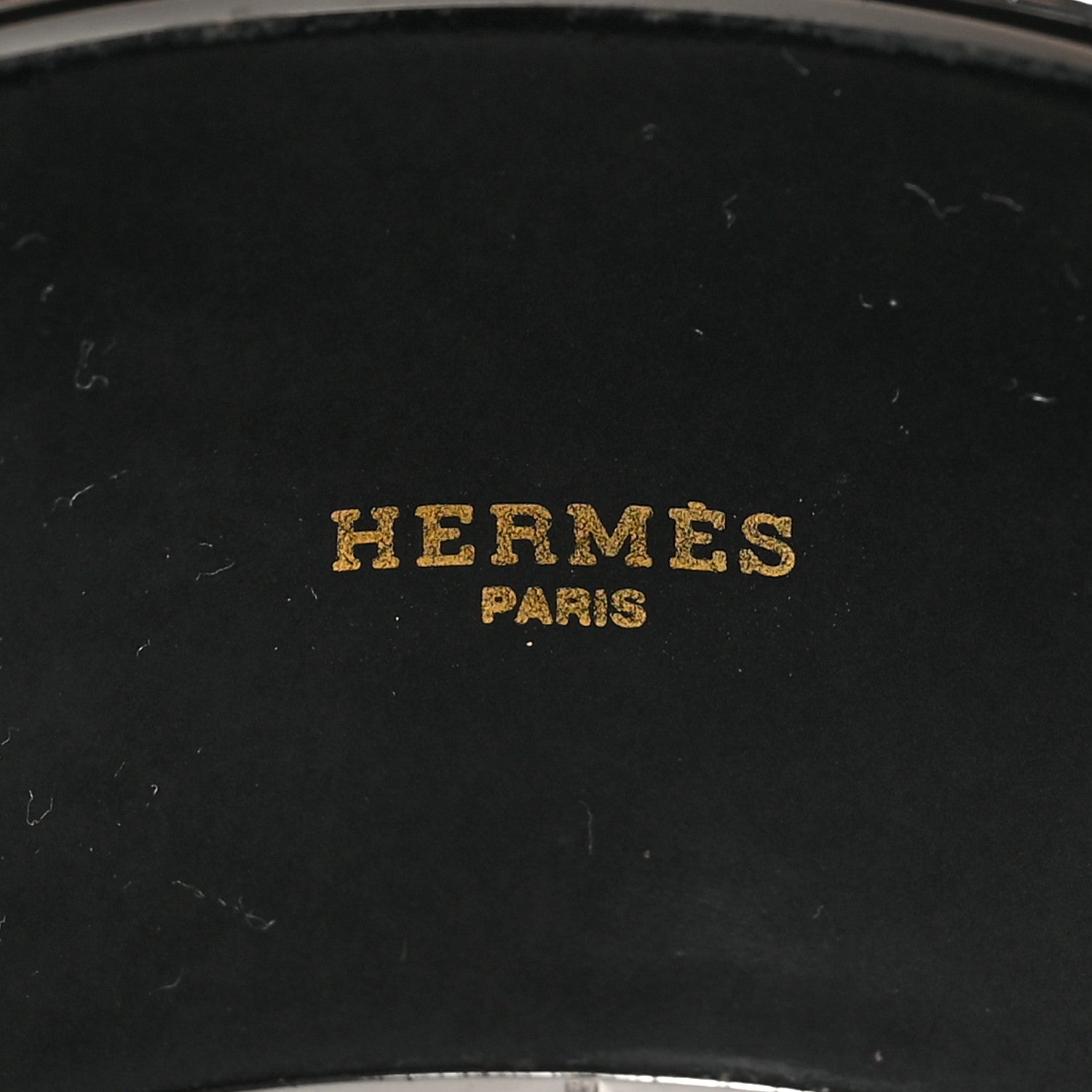 Hermes Enamel Printed Quadrige Extra Wide Bangle 70 4 of 5