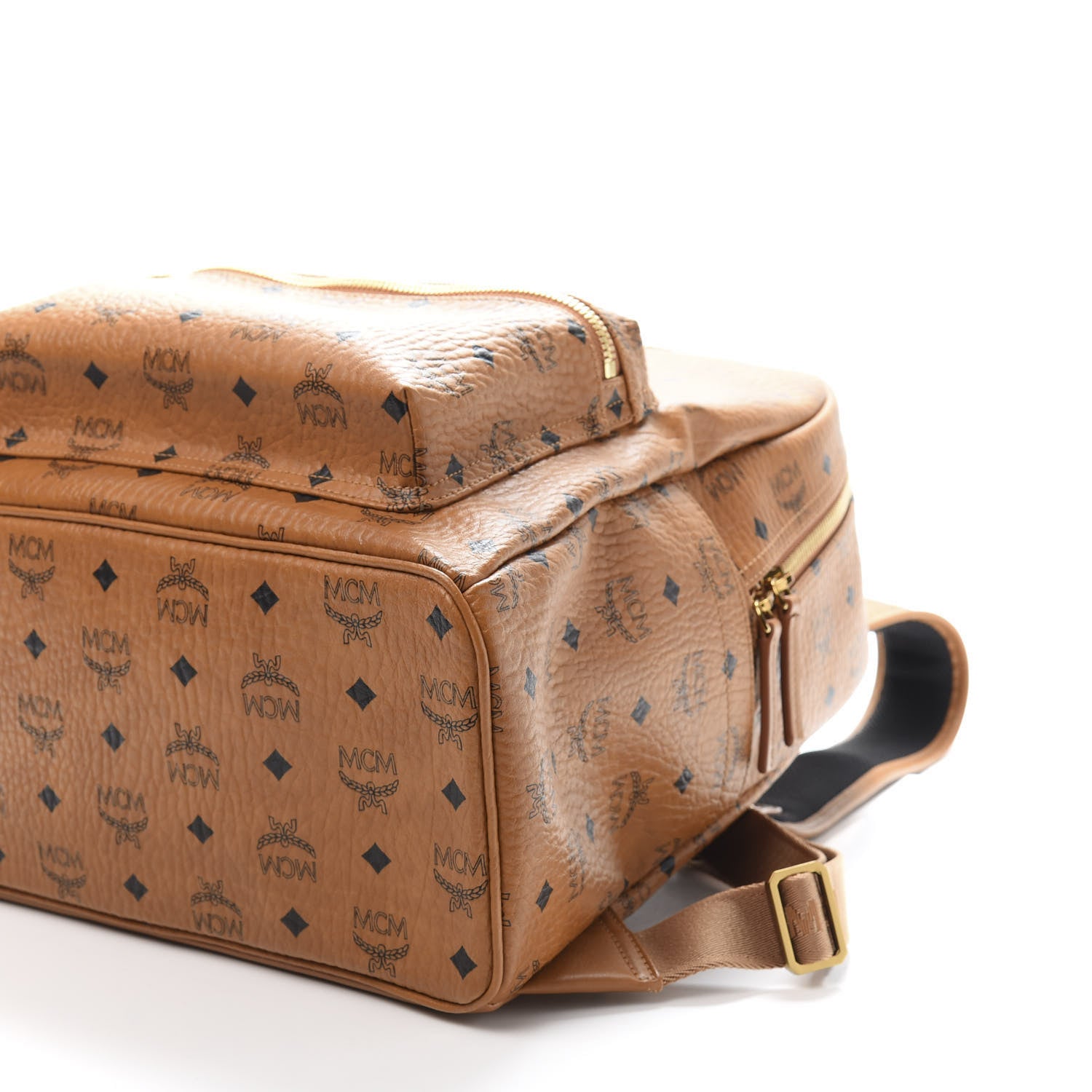 MCM Visetos Medium Stark Backpack Cognac 8 of 9