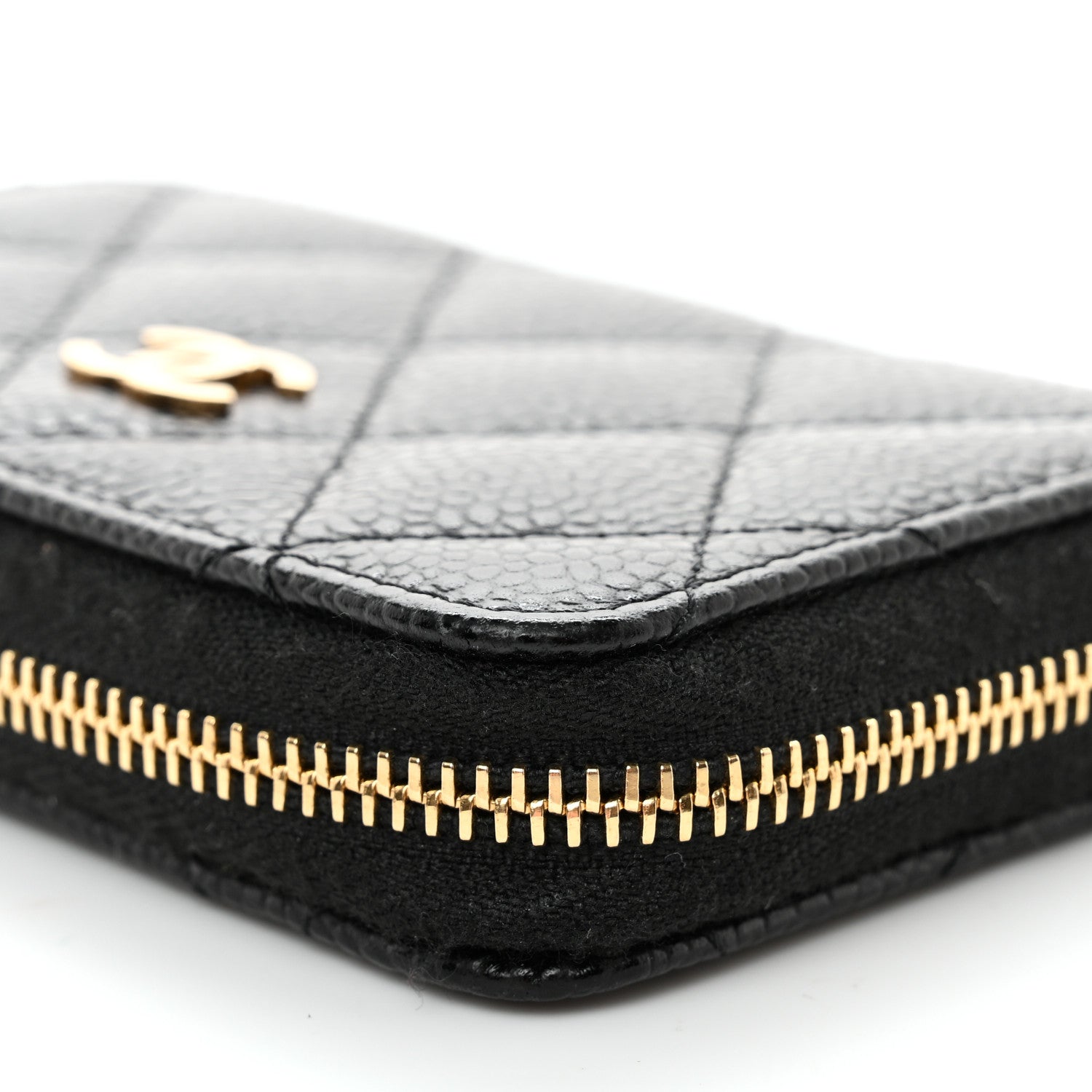 Chanel Caviar Quilted Zip Coin Purse Black 8 of 10