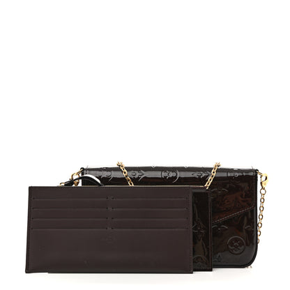 Louis Vuitton Vernis Pochette Felicie Chain Wallet Amarante 3 of 11