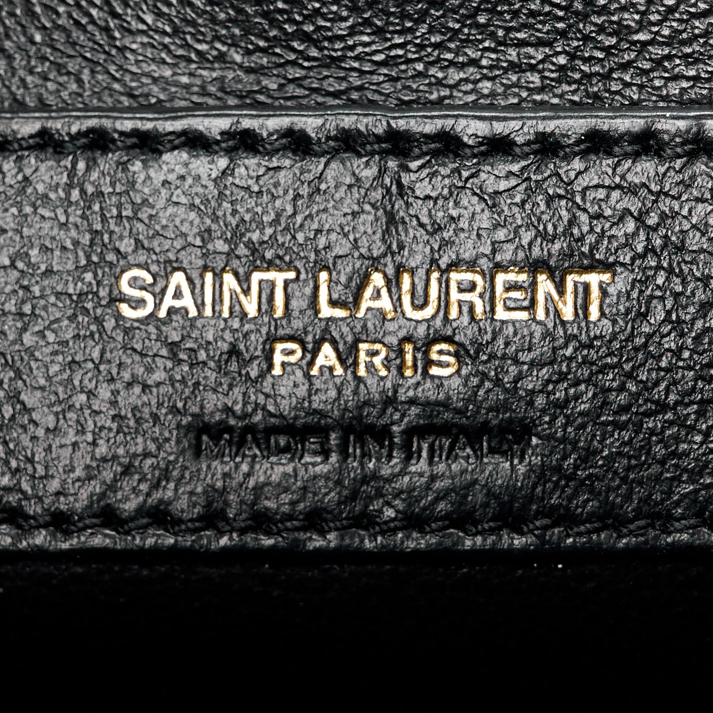 SAINT LAURENT Grain De Poudre Textured Mixed Matelasse Triquilt Medium Monogram Satchel Black