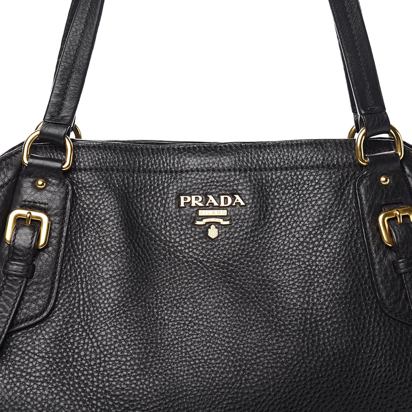 Vitello Daino Shoulder Bag Black