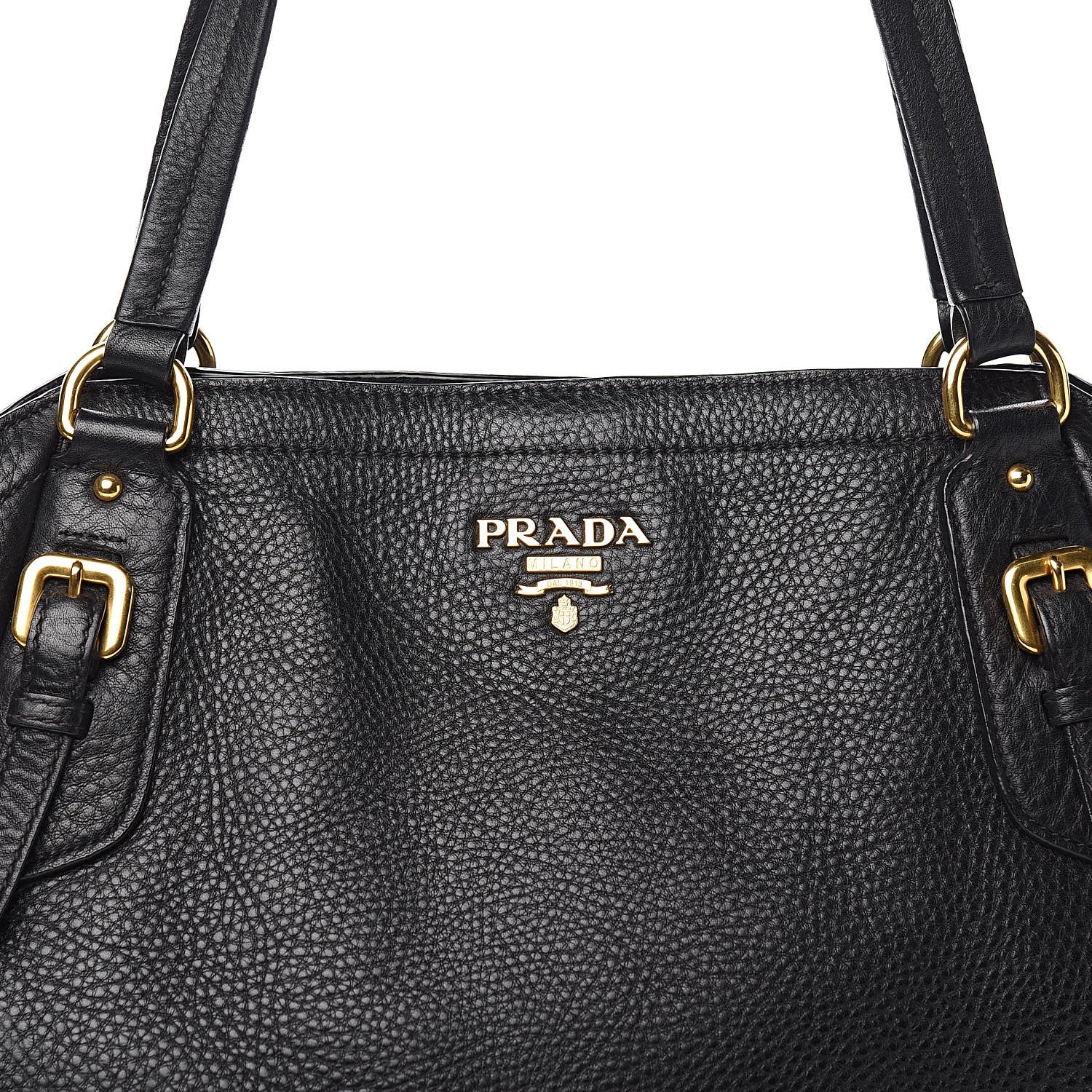 Prada Vitello Daino Shoulder Bag Black 11 of 15