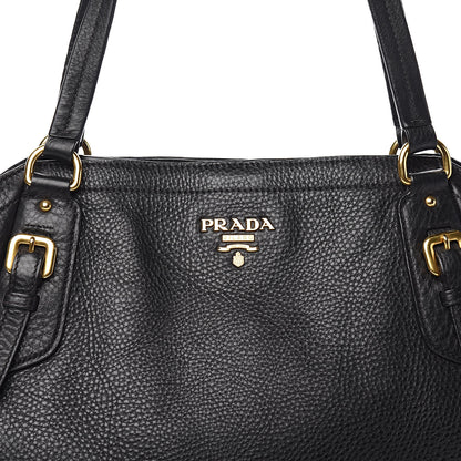 Prada Vitello Daino Shoulder Bag Black 11 of 15