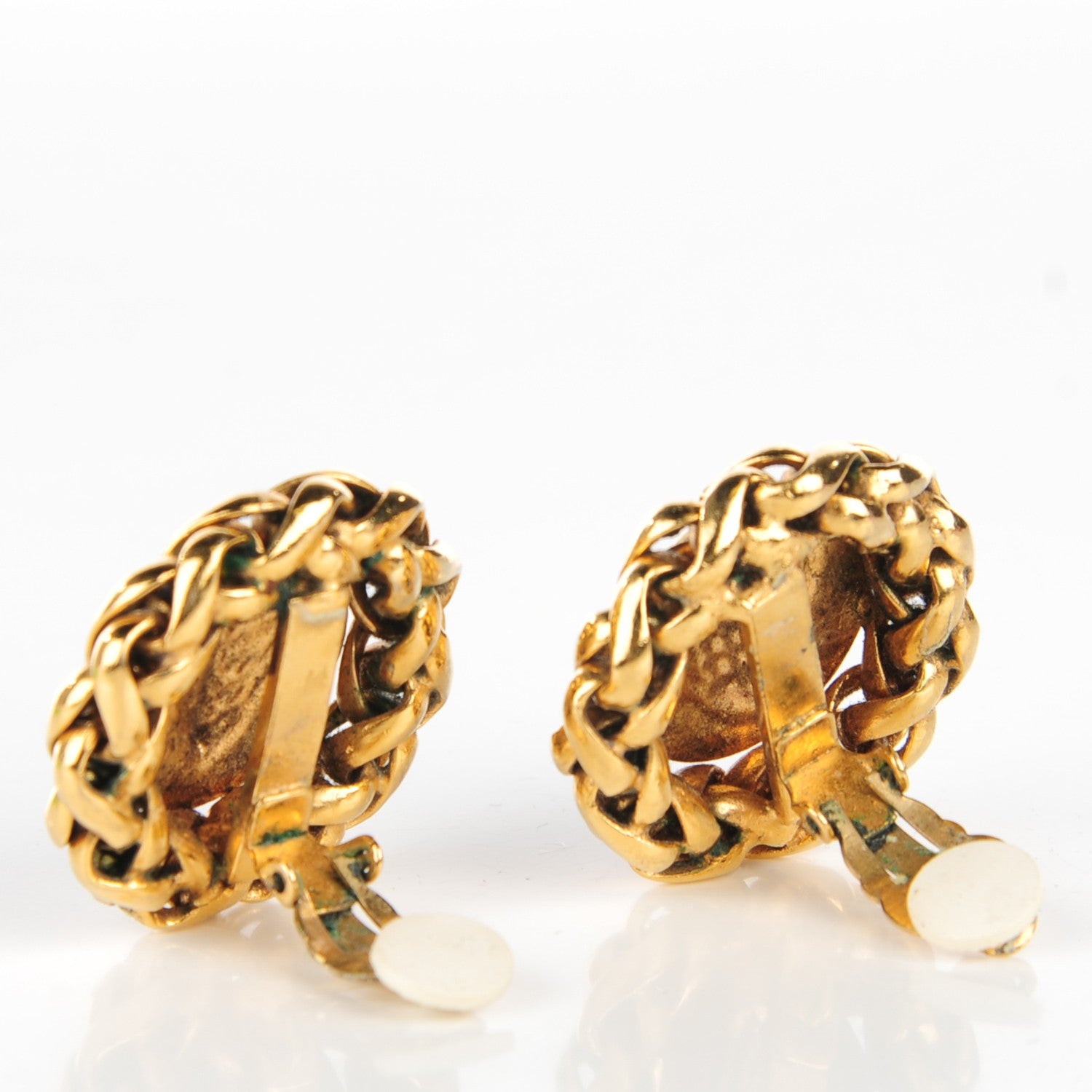 Chanel CC Clip On Earrings Gold 3 of 6
