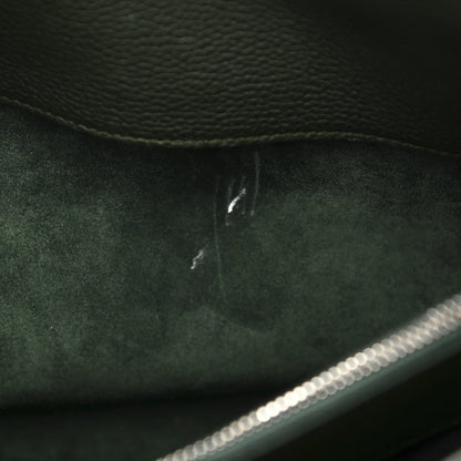 Saint Laurent Grained Calfskin Small Supple Sac De Jour Dark Vert 6 of 9