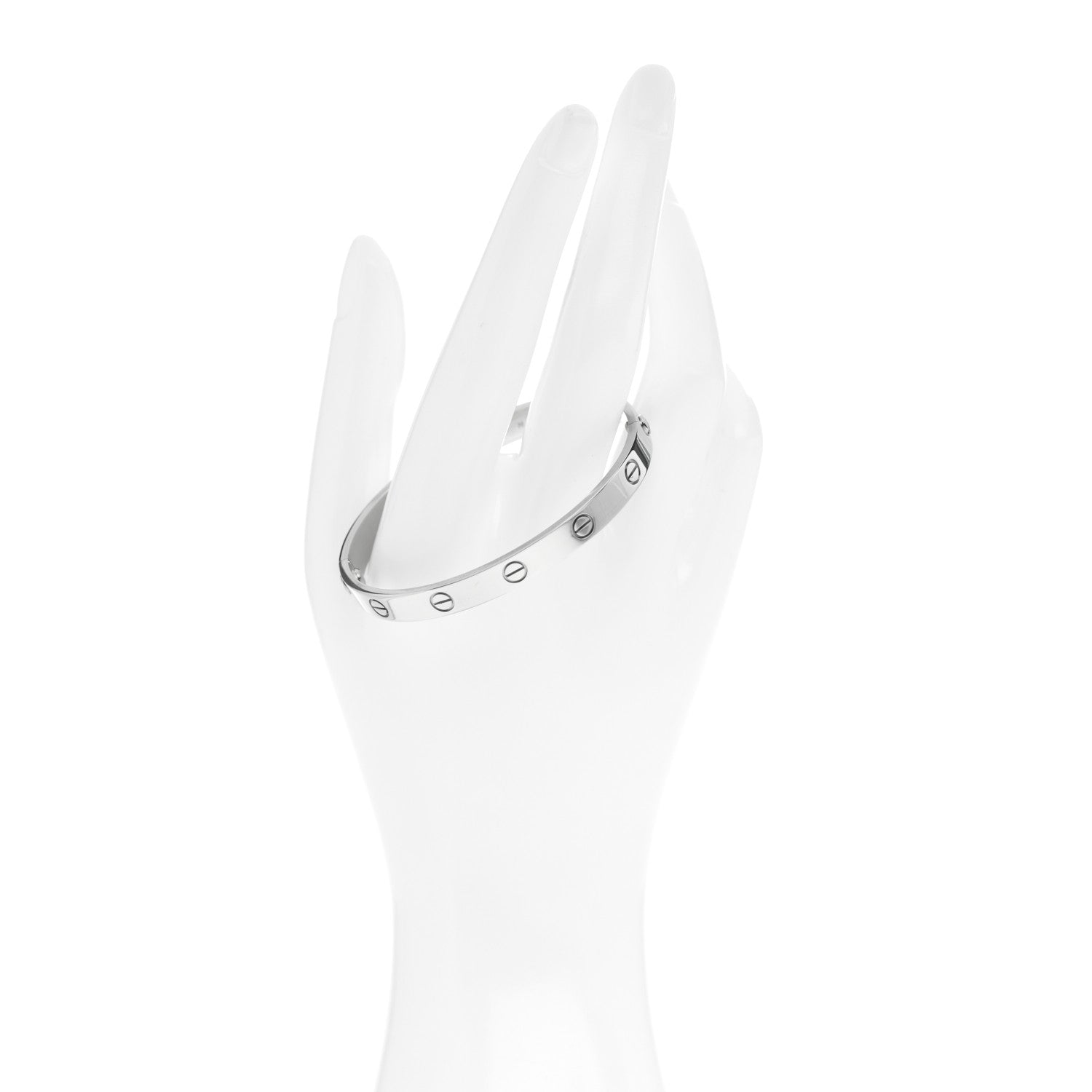 Cartier 18K White Gold LOVE Bracelet 17 2 of 4