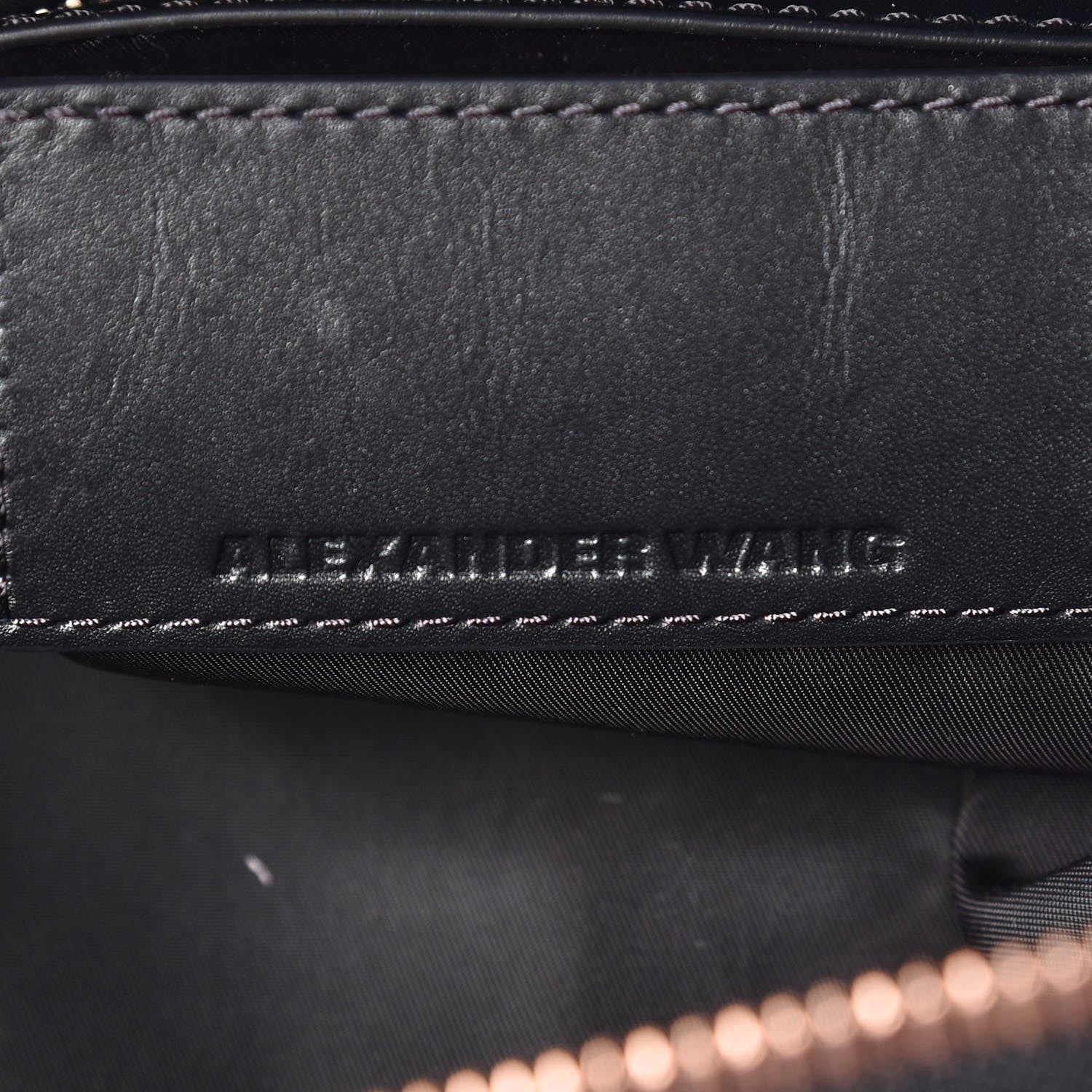 Alexander Wang Pebbled Calfskin Small Emile Soft Black Rose Gold Hardware 7 of 8