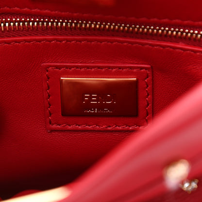 Fendi Nappa Crystal Stars Studded XS Peekaboo Iconic Satchel Fragola 7 of 10
