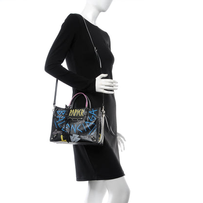 Balenciaga Agneau Graffiti Papier A6 Zip Around Tote Black 2 of 6