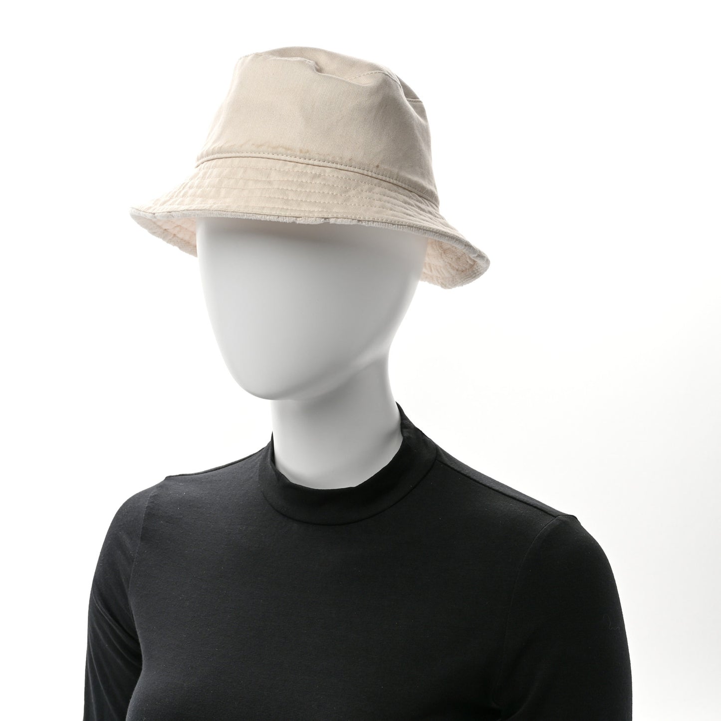 Cotton Jacquard Monogram LVacation Reversible Hat M White