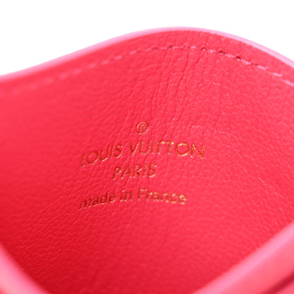 Louis Vuitton Lambskin Embossed Monogram Coussin Card Holder Bougainvillier 6 of 7