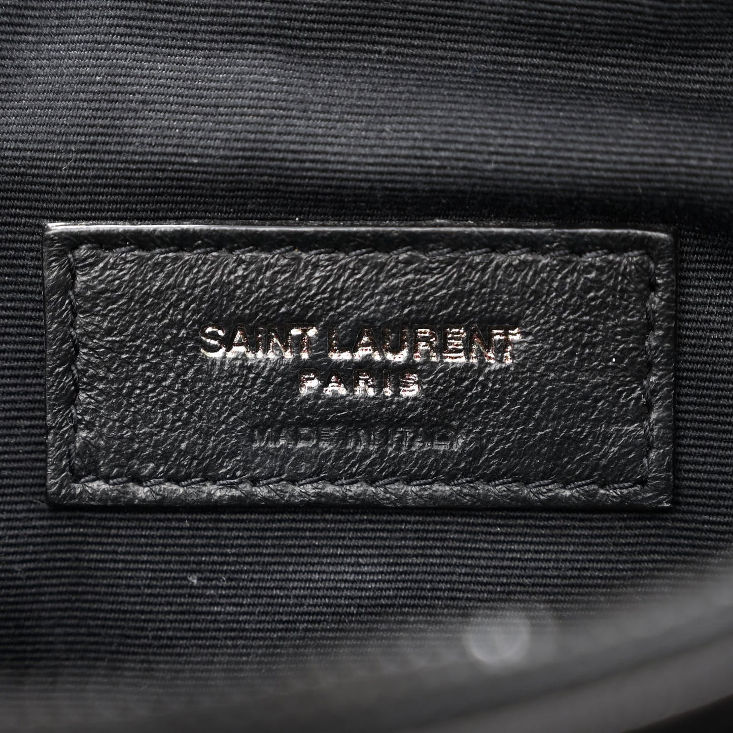 Lambskin Diamond Quilted Monogram Angie Chain Bag Black
