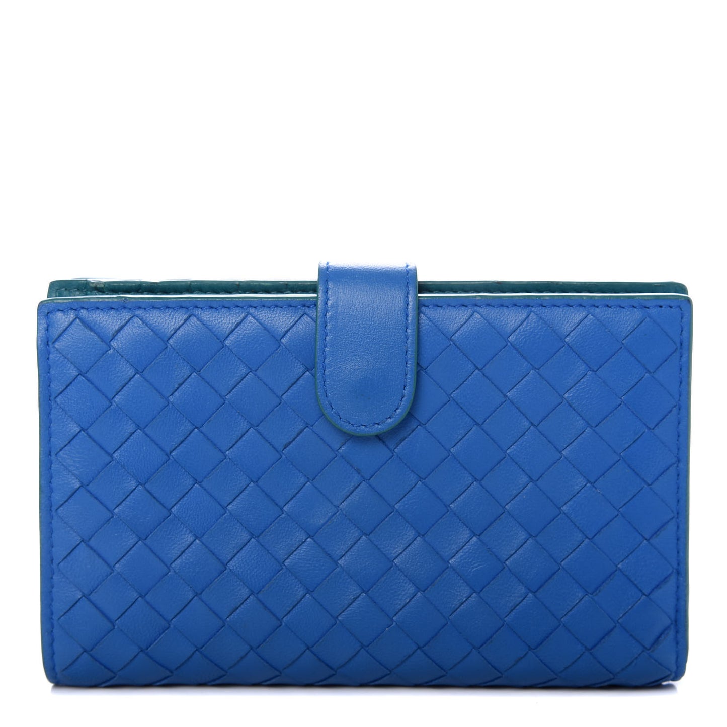 Nappa Intrecciato Continental Wallet Bleuette Lagoon