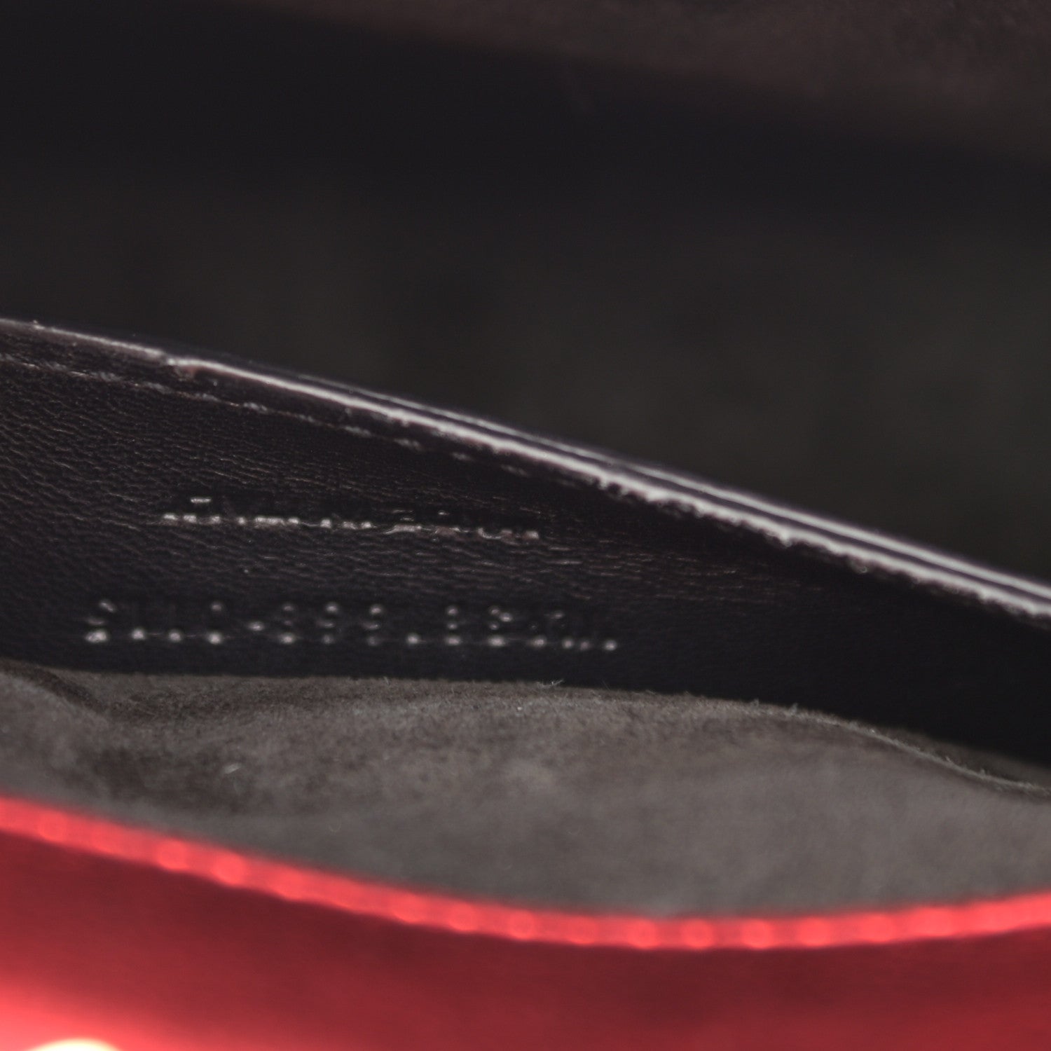 Saint Laurent Metallic Matelasse Chevron Small Monogram Chain Shoulder Bag Red 8 of 12