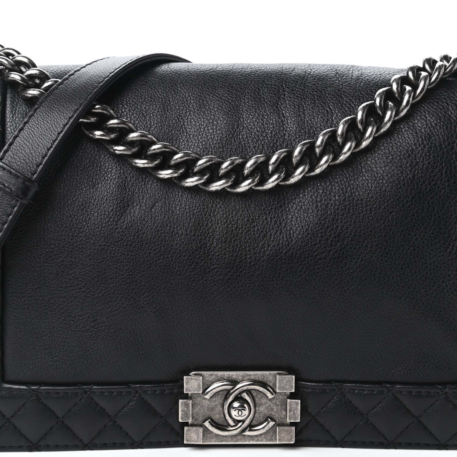 Chanel Calfskin New Medium Boy Reverso Flap Black 8 of 10