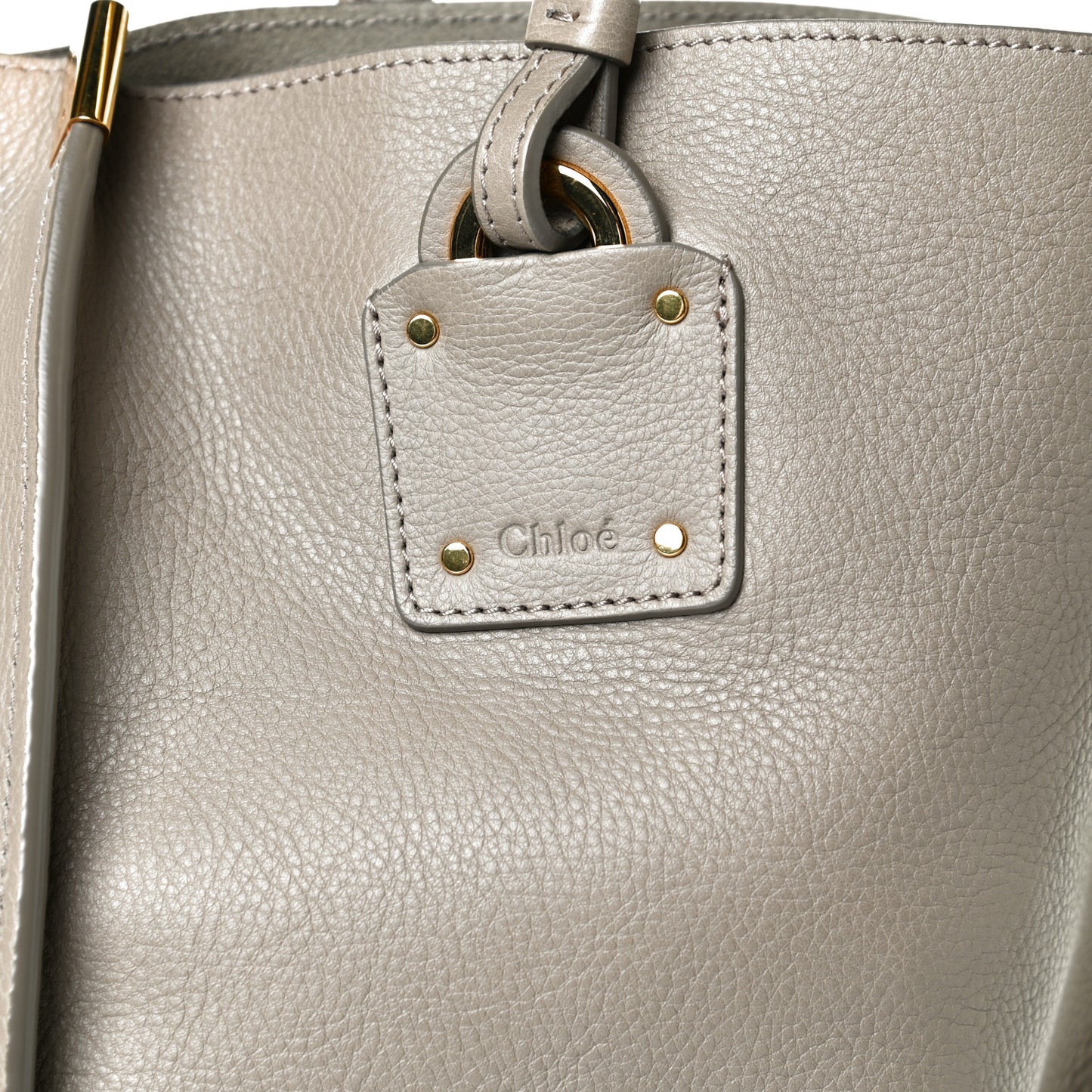 Smooth Calfskin Medium Vick Tote Motty Grey
