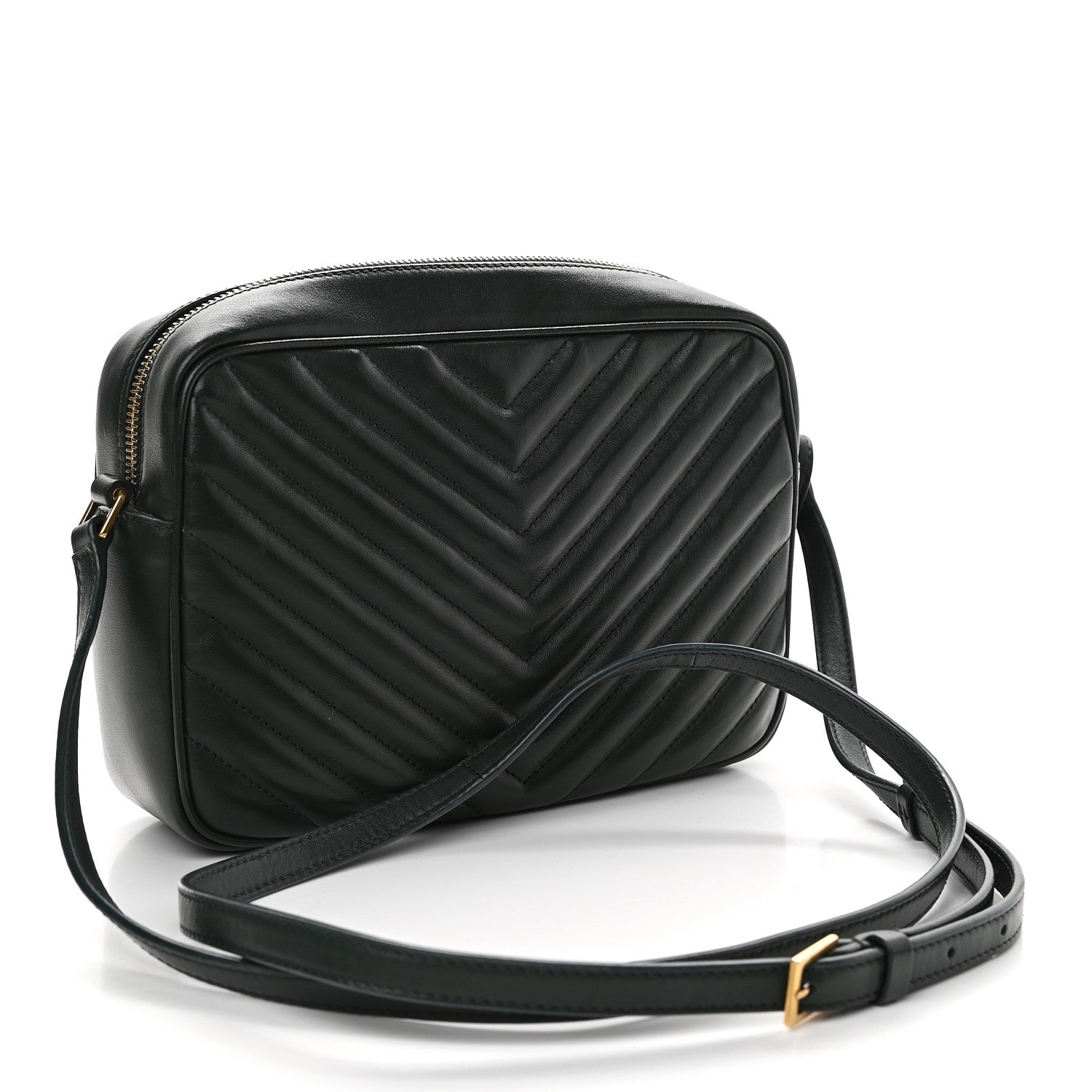 Saint Laurent Calfskin Matelasse Monogram Lou Camera Bag Military Green 3 of 10