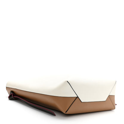 Celine Shiny Smooth Calfskin Small Twisted Cabas White Camel Tan 9 of 21