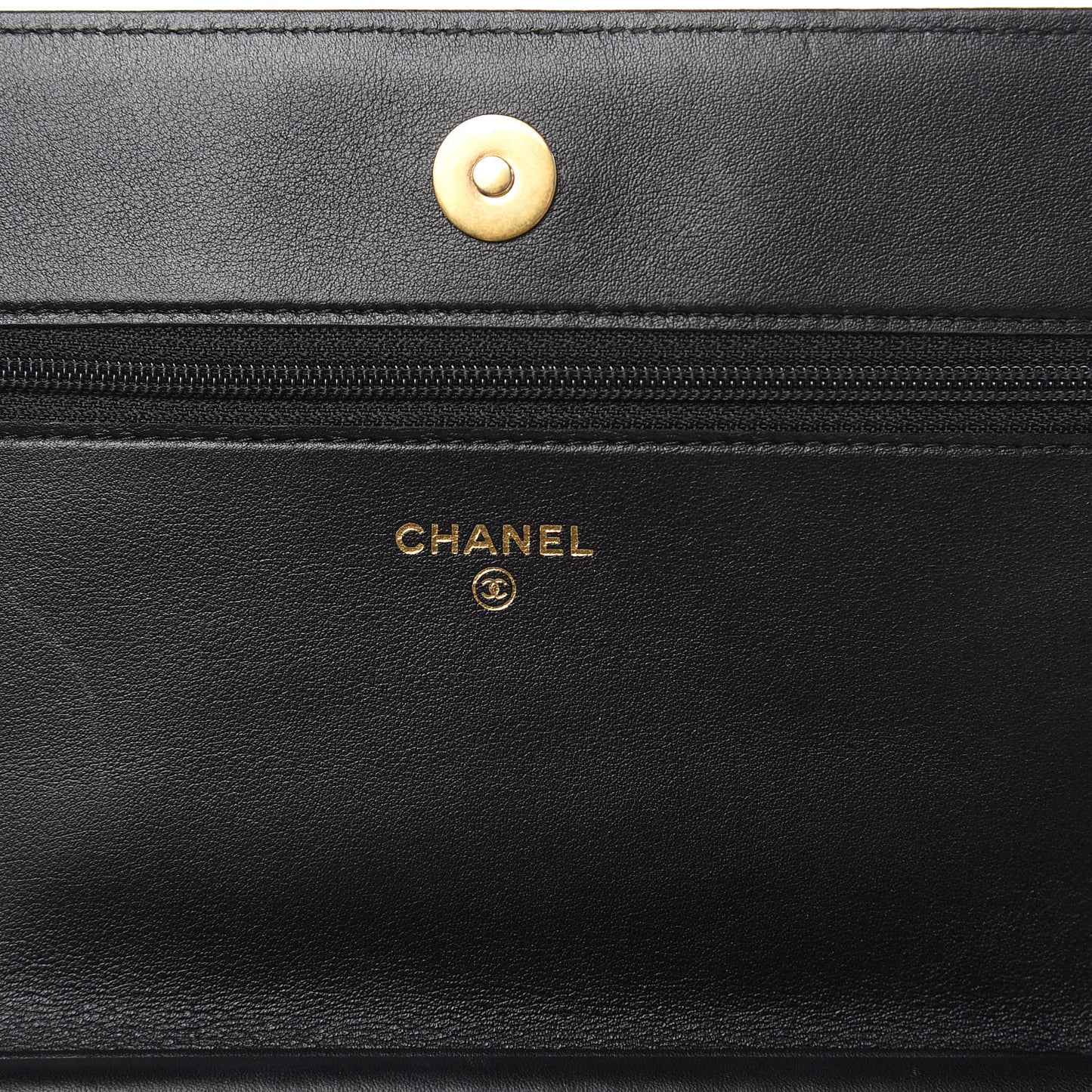 Caviar Quilted Boy Wallet On Chain WOC Black
