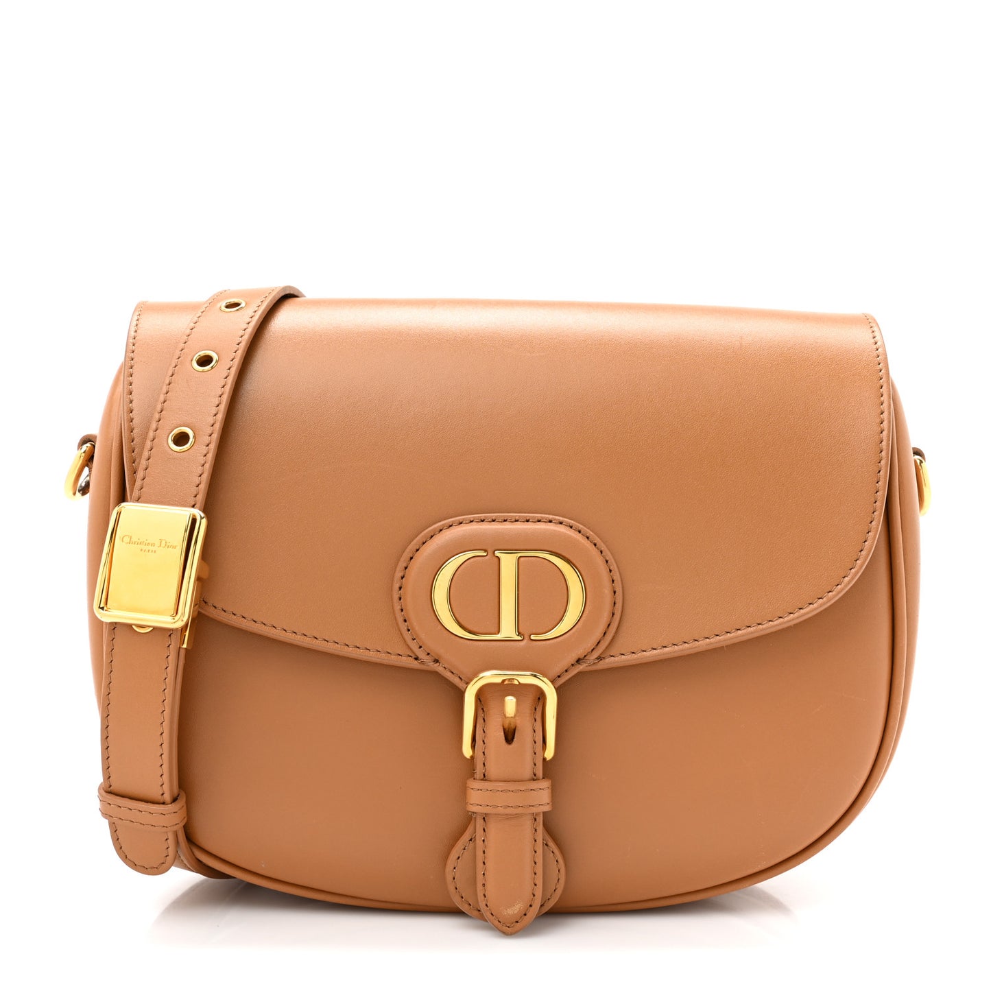 Box Calfskin Medium Bobby Flap Camel