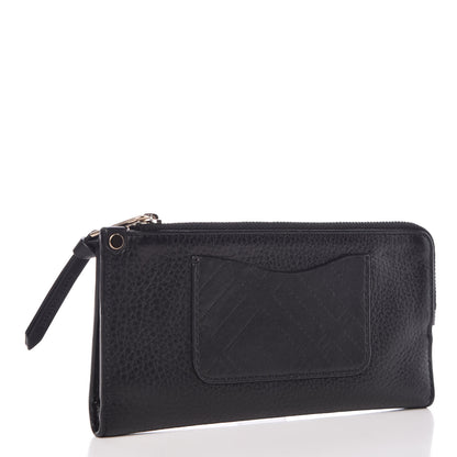 Burberry Grained Calfskin Zip Wallet Black 3 of 10