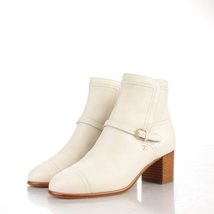 Chanel Calfskin Short Boots 36 White 3 of 8