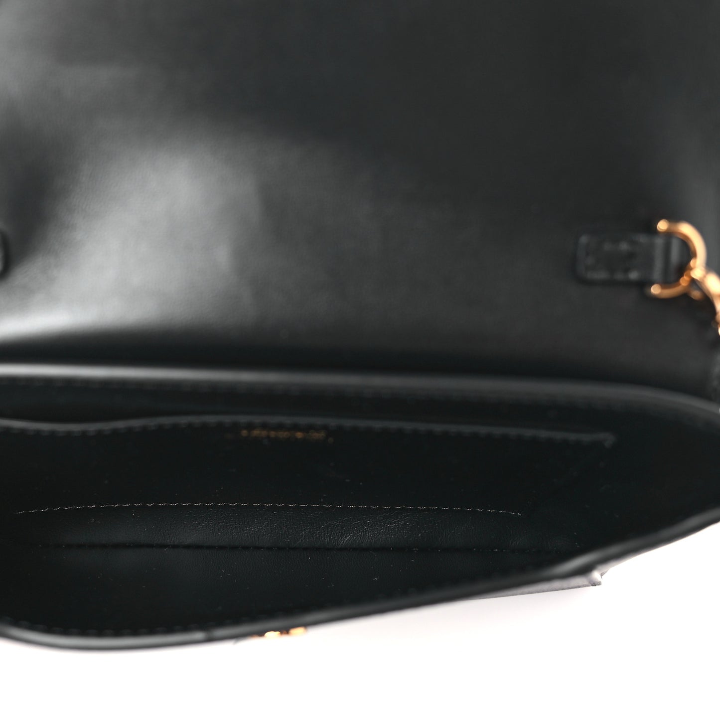 Grained Calfskin La Medusa Chain Crossbody Bag Black